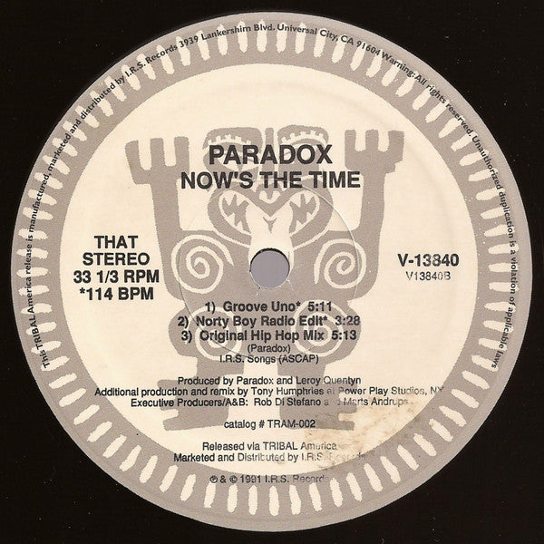 Paradox (2) : Now's The Time (12")