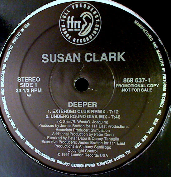 Susan Clark : Deeper (12", Promo)