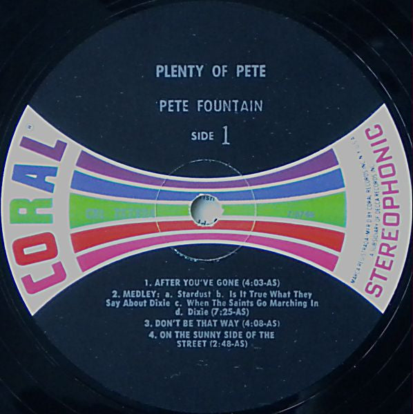 Pete Fountain : Plenty Of Pete (LP, Album, RP)