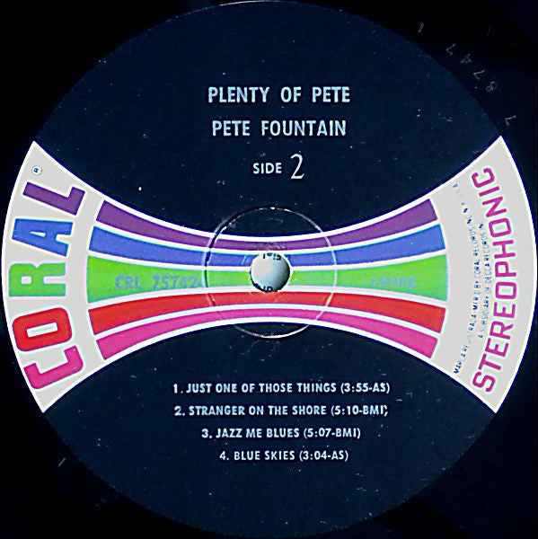 Pete Fountain : Plenty Of Pete (LP, Album, RP)