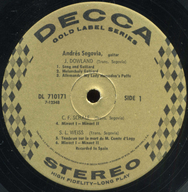 Andrés Segovia : Castles Of Spain (LP, Album)