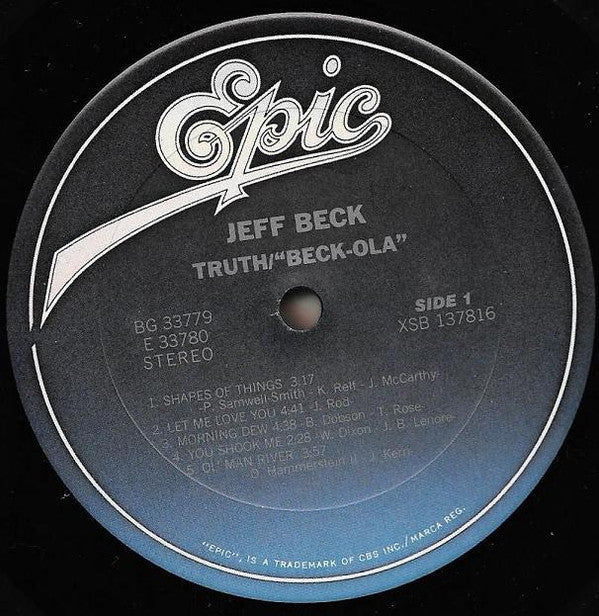 Jeff Beck : Truth/Beck-Ola (2xLP, Comp, RE, Car)