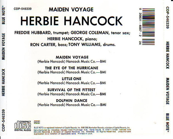 Herbie Hancock : Maiden Voyage (CD, Album, Club, RE)