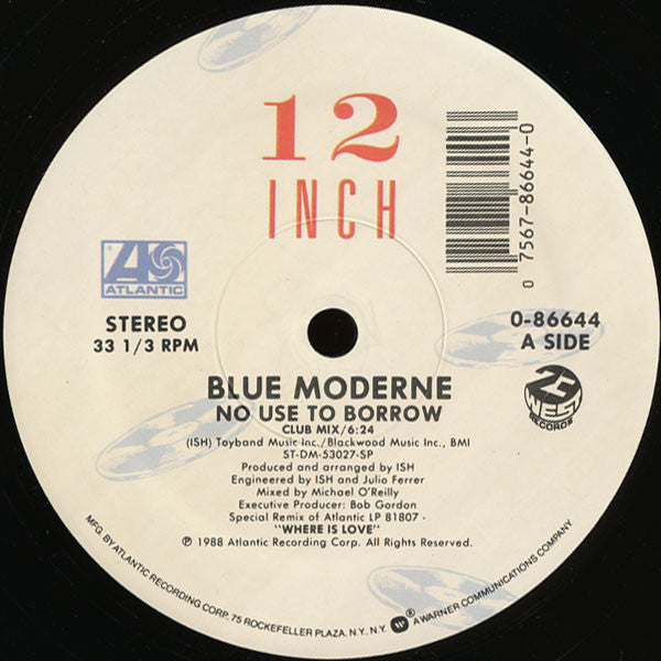 Blue Moderne : No Use To Borrow (12")