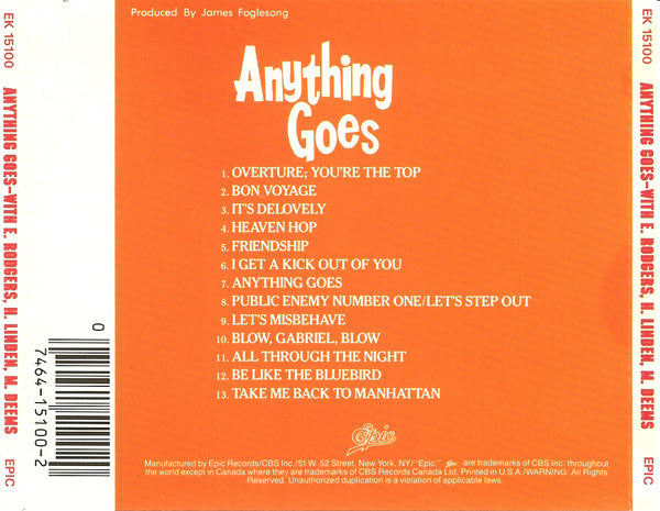 Various : Anything Goes (CD, Album, RE)