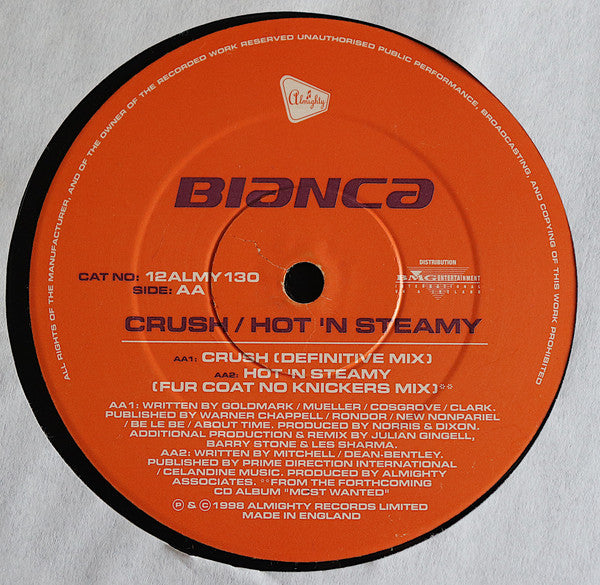 Bianca (6) : Crush / Hot 'n Steamy (12")