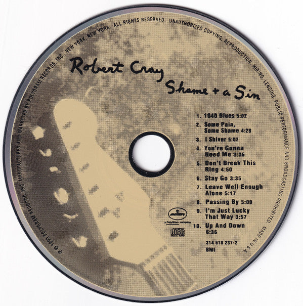 The Robert Cray Band : Shame + A Sin (CD, Album)