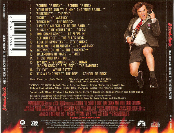 Various : School Of Rock (Music From And Inspired By The Motion Picture) (CD, Comp)