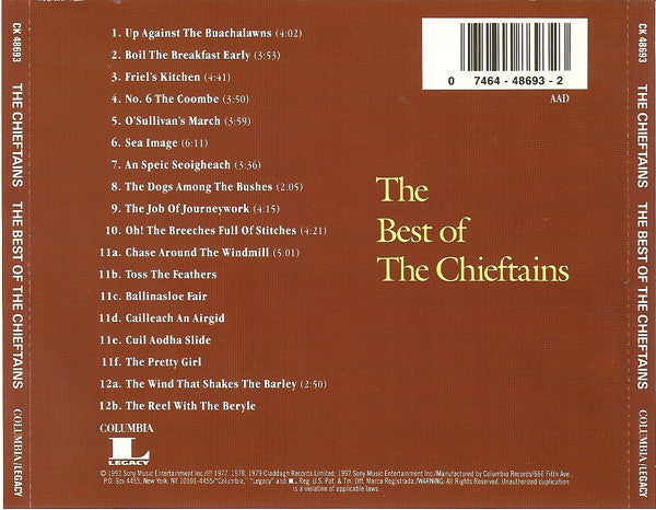 The Chieftains : The Best Of The Chieftains (CD, Comp, RM, RP)