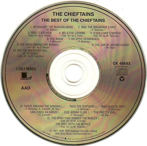 The Chieftains : The Best Of The Chieftains (CD, Comp, RM, RP)