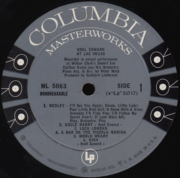 Noël Coward : Noel Coward At Las Vegas (LP, Album, Mono)