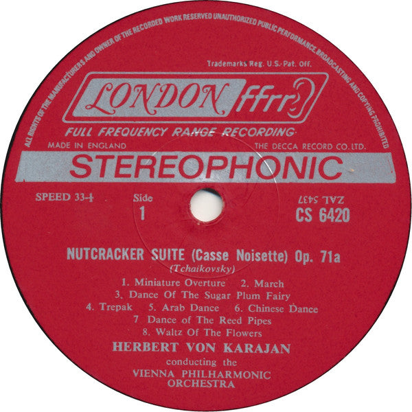 Pyotr Ilyich Tchaikovsky / Edvard Grieg - Herbert von Karajan, Wiener Philharmoniker : Nutcracker Suite / Peer Gynt Suite (LP, Album)
