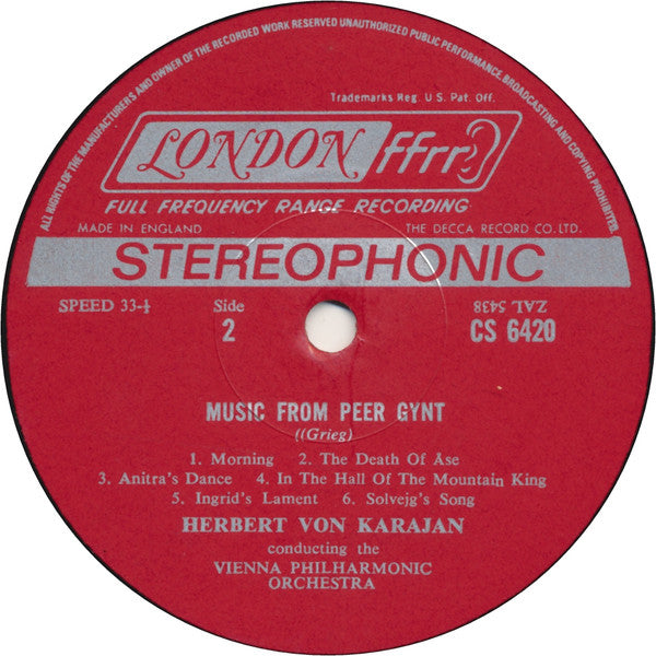 Pyotr Ilyich Tchaikovsky / Edvard Grieg - Herbert von Karajan, Wiener Philharmoniker : Nutcracker Suite / Peer Gynt Suite (LP, Album)