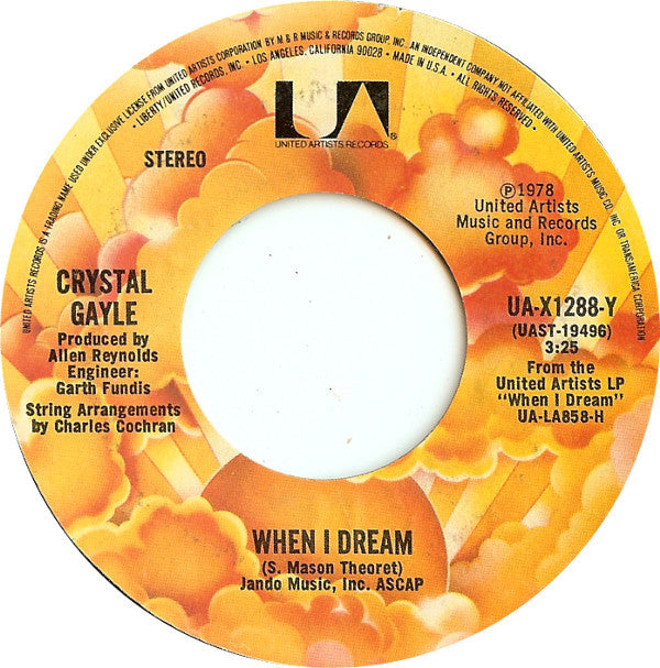 Crystal Gayle : When I Dream (7", Single, Ter)