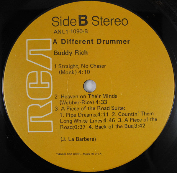 Buddy Rich : A Different Drummer (LP, Album, RP)