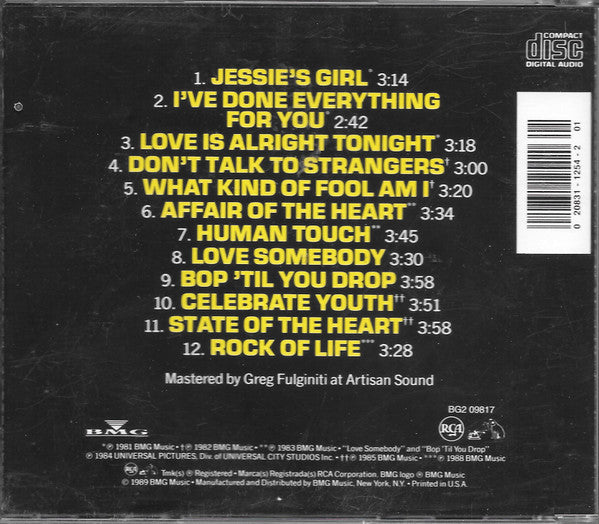 Rick Springfield : Rick Springfield's Greatest Hits (CD, Comp)