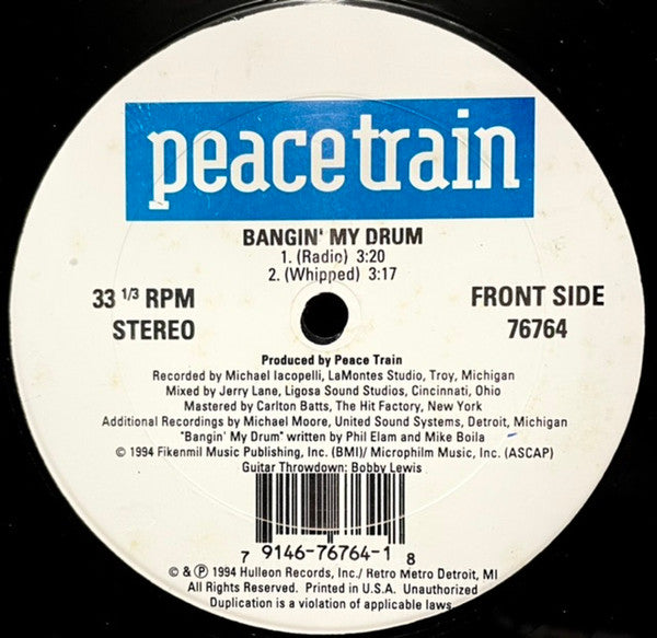 Peace Train (3) : Bangin' My Drum (12", Single)