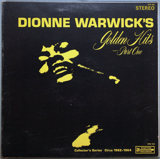 Dionne Warwick : Dionne Warwick's Golden Hits - Part One (LP, Comp, Ter)