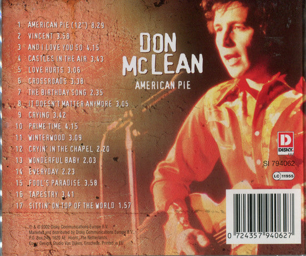 Don McLean : American Pie (CD, Comp)