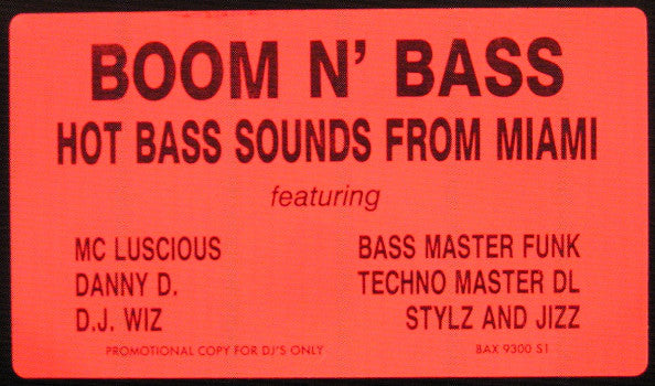 Various : Boom N' Bass Vol. 1 (LP, Comp, Promo)