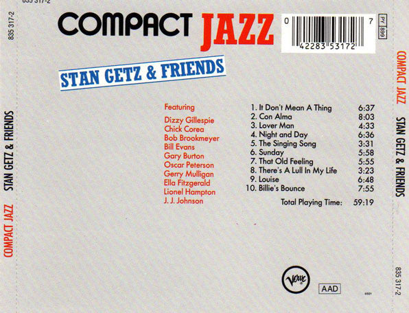 Stan Getz & Friends : Stan Getz & Friends (CD, Comp)