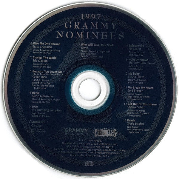 Various : 1997 Grammy Nominees (CD, Comp)