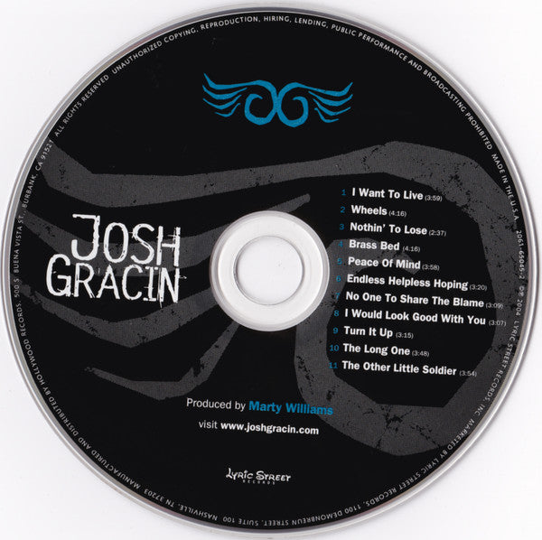 Joshua Gracin : Josh Gracin (CD, Album)