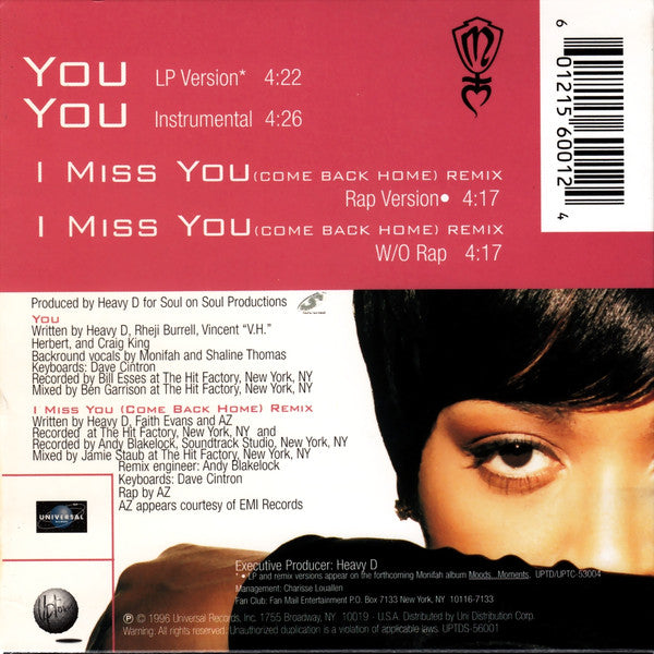 Monifah : You (CD, Single)