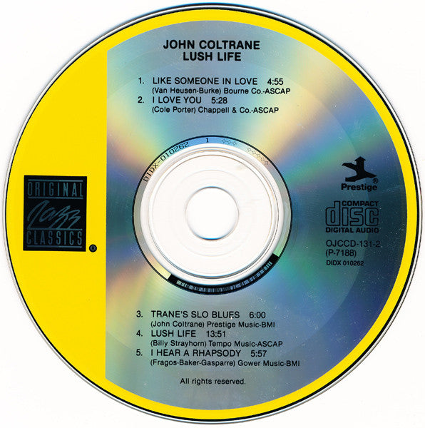 John Coltrane : Lush Life (CD, Album, RE, RM)