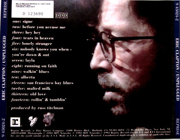 Eric Clapton : Unplugged (CD, Album, Club, SRC)