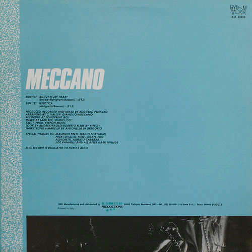 Meccano (3) : Activate My Heart / Ipnotica (12")