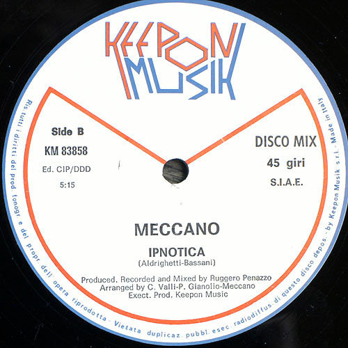 Meccano (3) : Activate My Heart / Ipnotica (12")