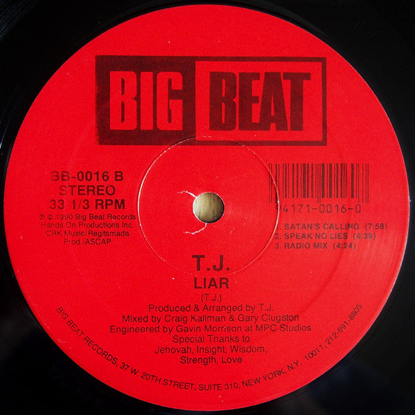 T.J. : Liar (12")