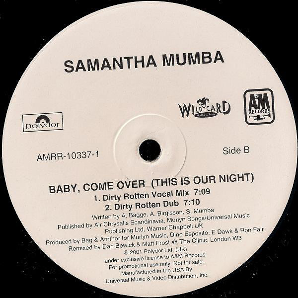 Samantha Mumba : Baby, Come Over (This Is Our Night) (12", Promo)