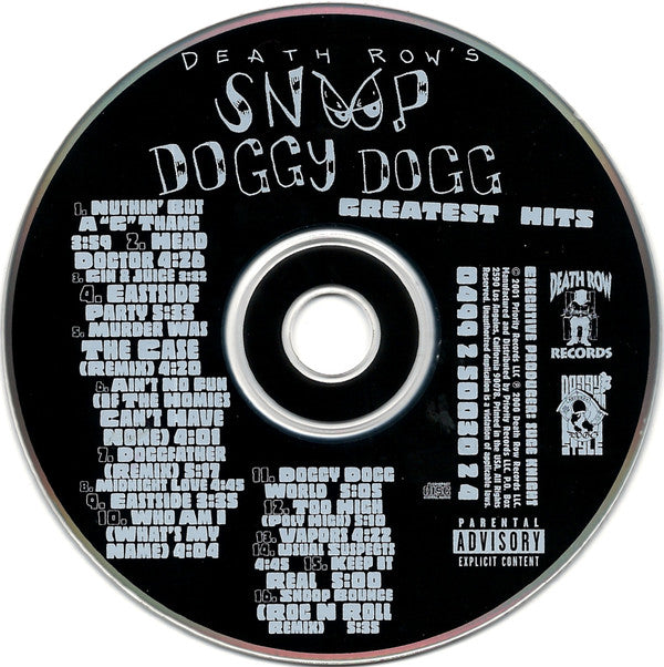 Snoop Dogg : Death Row's Snoop Doggy Dogg Greatest Hits (CD, Comp, RE)