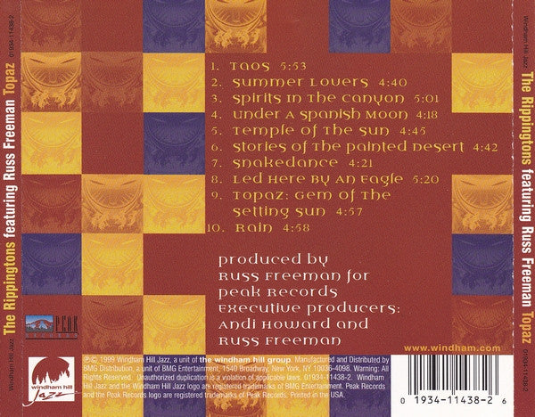 The Rippingtons Featuring Russ Freeman (2) : Topaz (CD, Album)
