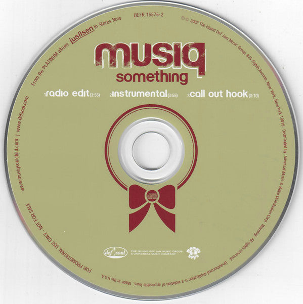 Musiq Soulchild : Something (CD, Single, Promo)