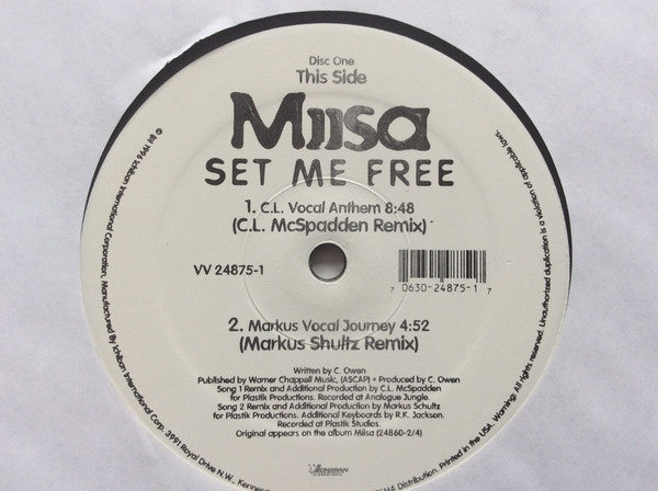 Miisa : Set Me Free (2x12", Gat)
