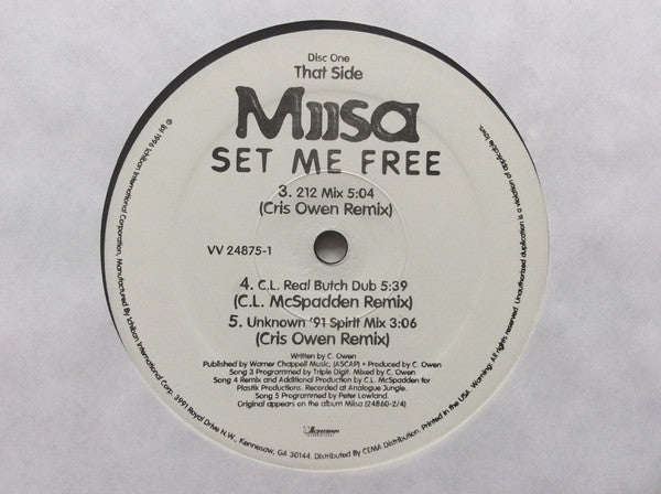 Miisa : Set Me Free (2x12", Gat)