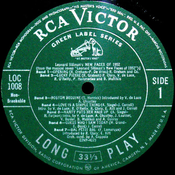 "New Faces Of 1952" Cast : Leonard Sillman's New Faces Of 1952 (LP)