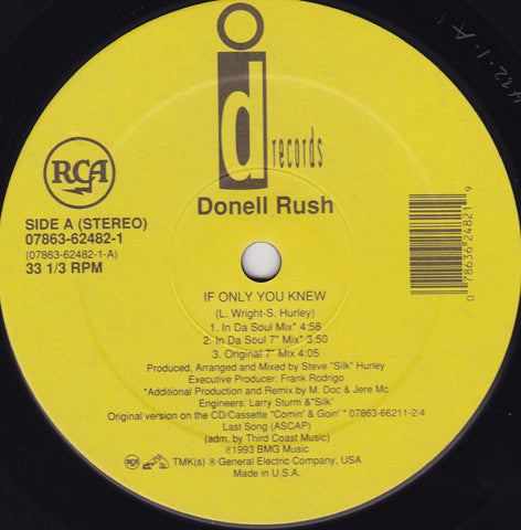 Donnell Rush : If Only You Knew (12")