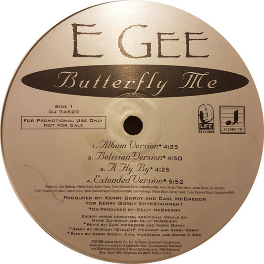 E Gee : Butterfly Me (12", Promo)