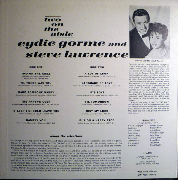 Steve & Eydie : Two On The Aisle (LP, Album)