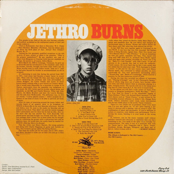 Jethro Burns : Jethro Burns (LP, Album)