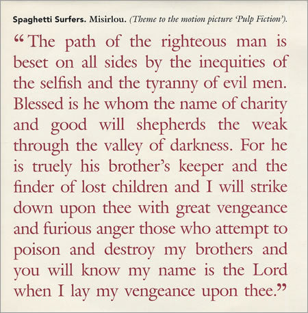 Spaghetti Surfers : Misirlou (Theme To The Motion Picture 'Pulp Fiction') (12", Single)