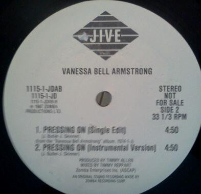 Vanessa Bell Armstrong : Pressing On (12", Promo)
