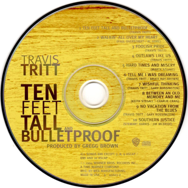 Travis Tritt : Ten Feet Tall And Bulletproof (CD, Album)