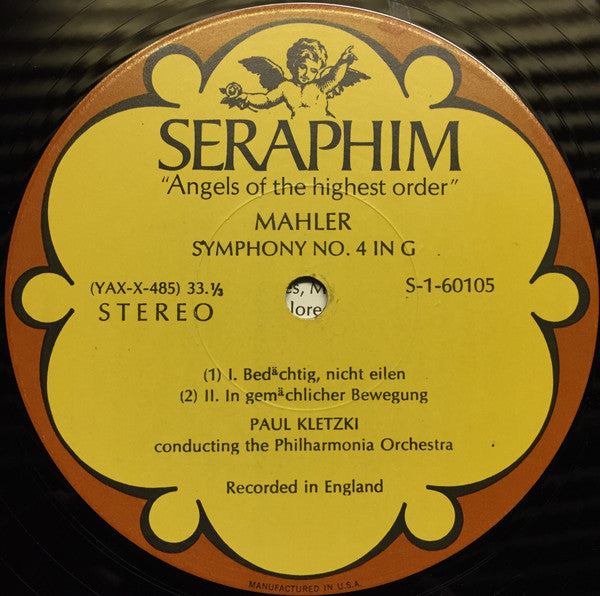 Gustav Mahler, Paul Kletzki, Philharmonia Orchestra, Emmy Loose : Symphony No. 4 In G (LP, RE)