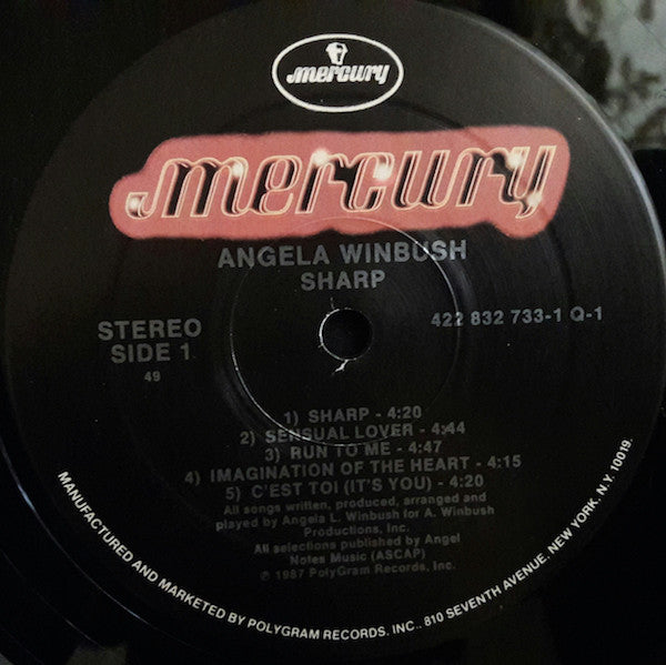 Angela Winbush : Sharp (LP, Album)