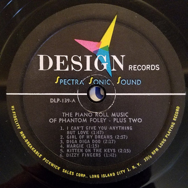 Phantom Foley : The Piano Roll Magic Of Phantom Foley (LP)